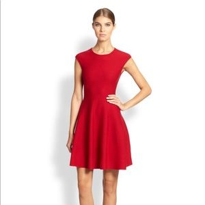 RVN Red Fit & Flare Cap-sleeve Dress Sz Small